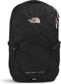 THE NORTH FACE Women's Jester Luxe Everyday Laptop Backpack, TNF Black/Burnt Coral Metallic, One Size