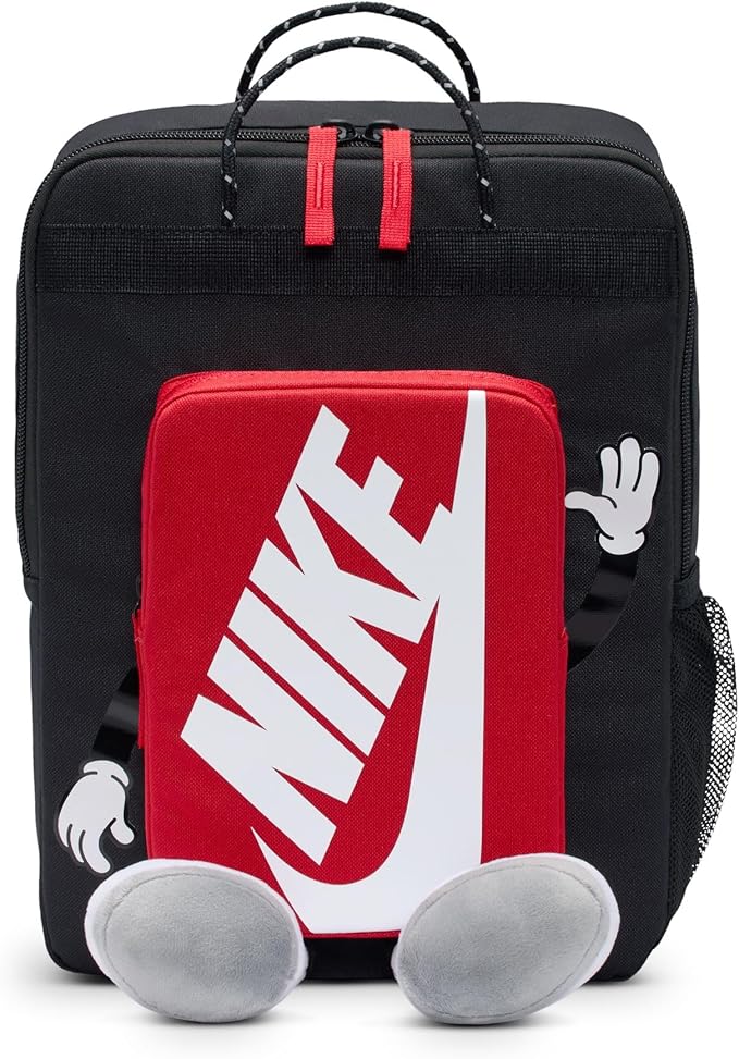 Nike Kid's Boxy Backpack, Black/University Red/White, MISC