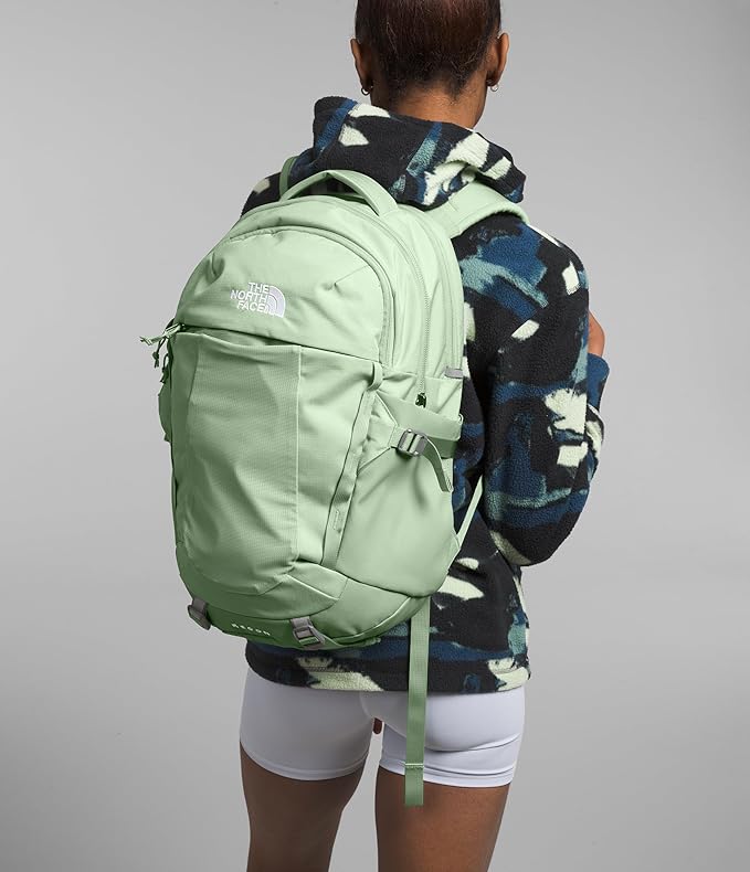 The North Face Women's Recon Everyday Laptop Backpack - Commuter Travel Bag, 18" Laptop Sleeve, Water-Repellent, Misty Sage Dark Heather/Meld Grey-NPF, One Size