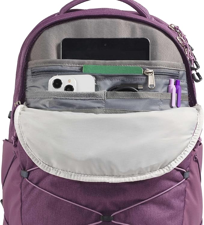 The North Face Women's Borealis Commuter Laptop Backpack - Everyday Travel Bag, Laptop Sleeve, Reflective Details, Chroma Purple Light Heather/Hushed Lavender, One Size