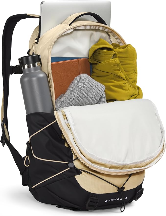 The North Face Borealis Commuter Laptop Backpack - Water Repellent, Laptop Sleeve, Large Main Compartment, Gravel/TNF Black-NPF, One Size