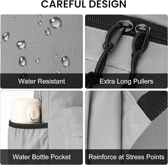 Laptop Backpack for School Teen Boys Girls, Lightweight Casual Backpacks for Men and Women, Classic Basic Water Resistant Casual Daypack, 15.6 Inch Laptop Bookbag for College High School Travel, Grey