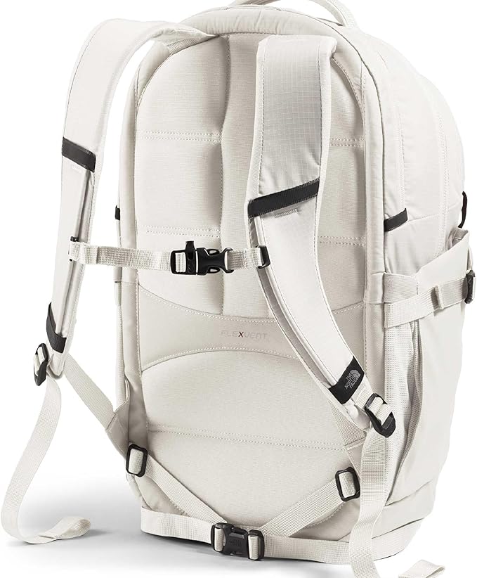 The North Face Women's Recon Everyday Laptop Backpack - Commuter Travel Bag, 18" Laptop Sleeve, Water-Repellent, White Dune/TNF Black, One Size