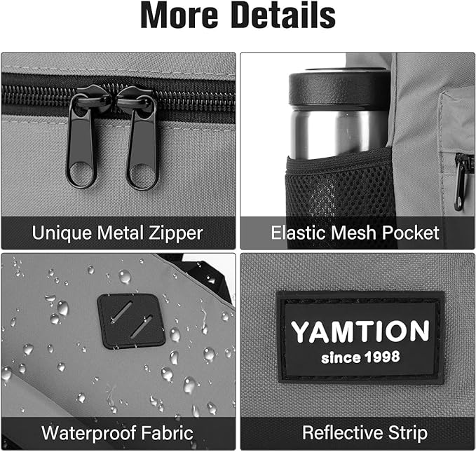 School Backpack,Unisex Classic Bookbag Teens Schoolbag with USB Port for High School College Office Work Travel