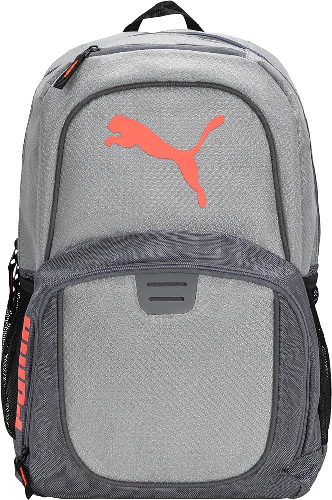 PUMA Evercat Contender Backpack, Grey/Coral