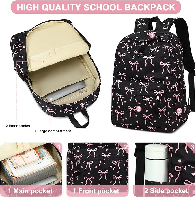 LOIDOU Backpack for Teen Girls Middle School Primary Elementary Bookbags 17inch Kids Backpack Women laptop Backpack Lightweight Casual Daypack