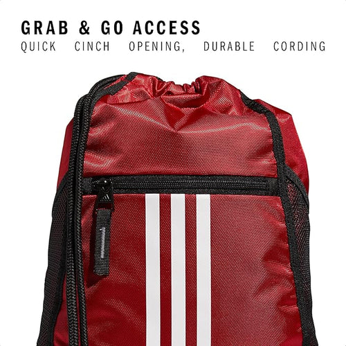 adidas Alliance Sackpack – Drawstring Backpack for Sports, Small Gym Bag