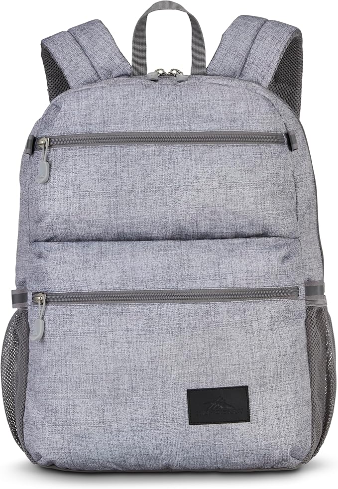 High Sierra Everclass Backpack - Travel or Work Laptop Bookbag with 360° Reflectivity, Dual Water Bottle Pockets & Fits Laptops Up To 15.6”, One Size, Silver Heather