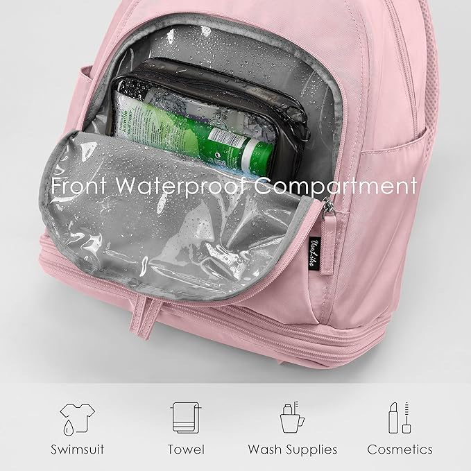 Gym Backpack for Women Men, Lightweight Gym Bag with Shoe Compartment, Waterproof Workout Backpack with Wet Pocket