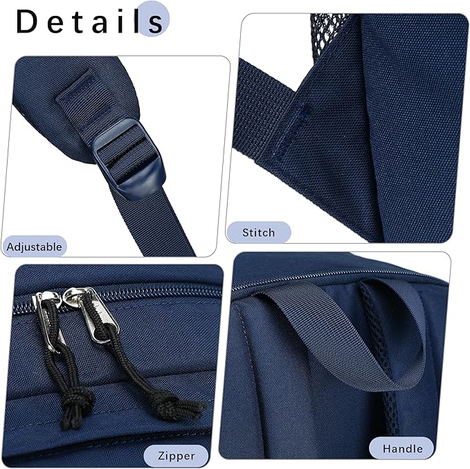 abshoo 32L Backpack for School College Bookbag Middle High School Backpacks Casual Daypack Travel Backpack (Navy)
