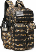 Wotony Tactical Backpack - Military waterproof backpack with multiple pockets and tactical gear for the outdoors (Yellow Maple Leaf, 25L)