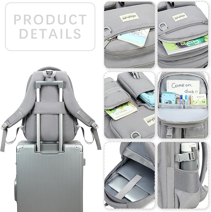 abshoo Large Heavy Duty Backpack For School College Bookbag Casual Multi Pocket Travel Backpacks