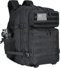 45L Tactical Assault Backpack 3 day assault pack with Molle Waterproof backpack Rucksack for Tactical Backpacks (Black)