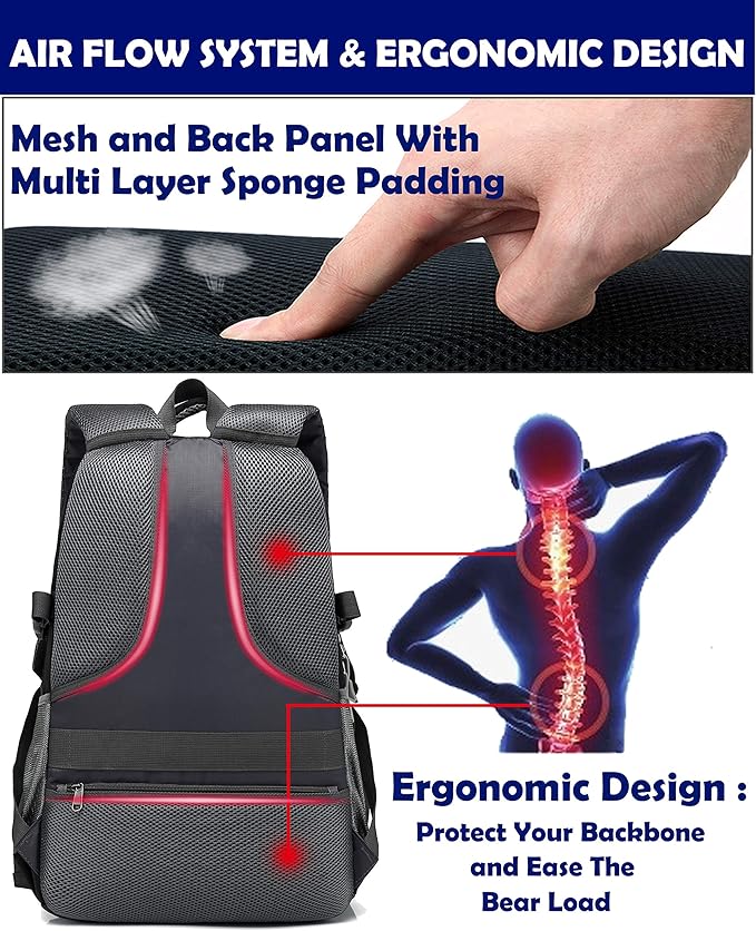 ProEtrade Backpack Bookbag for College Laptop Travel, Fit Laptop Up to 15.6 inch with USB Charging Port Multi Compartment Anti theft, Gift for Women Men (Purple)
