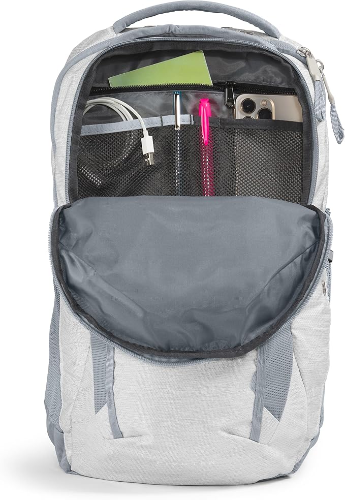 The North Face Women's Pivoter Everyday Laptop Backpack, TNF White Metallic Mélange/Mid Grey, One Size