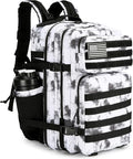 45L Tactical Assault Backpack 3 day assault pack with Molle Waterproof backpack Rucksack for Tactical Backpacks (BlackWhite Camo)