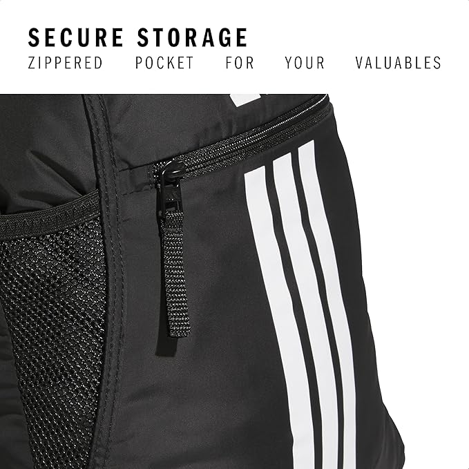 adidas Alliance Sackpack – Drawstring Backpack for Sports, Small Gym Bag