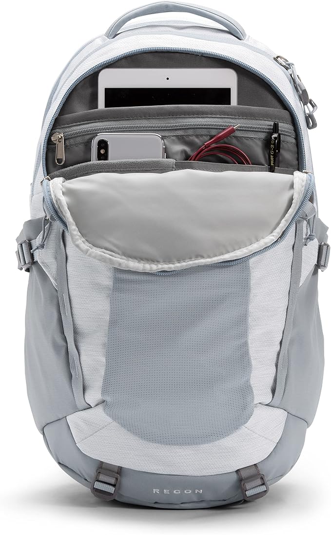 The North Face Women's Recon Everyday Laptop Backpack, TNF White Metallic Mélange/Mid Grey, One Size