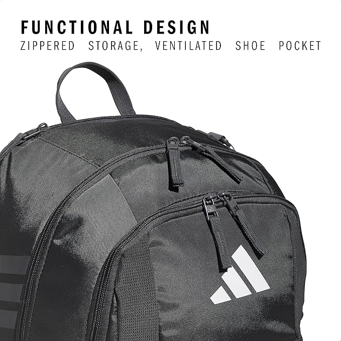 adidas Stadium 3 Soccer Backpack with Ball Pocket, 36L