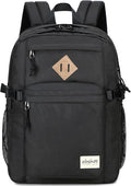 abshoo 32L Backpack for School College Bookbag Middle High School Backpacks Casual Daypack Travel Backpack (Black)