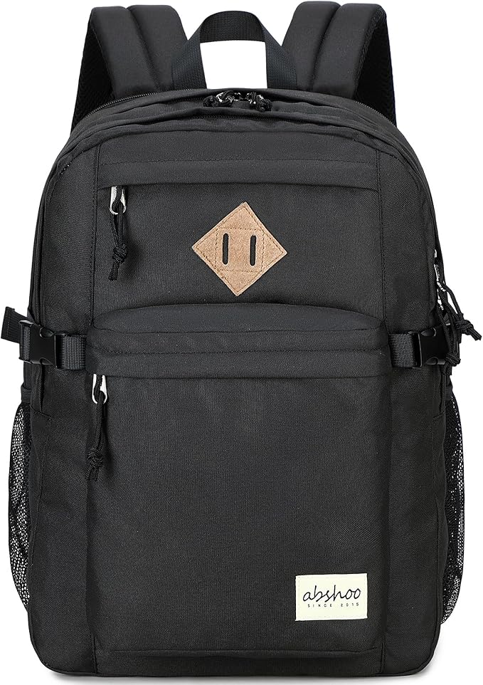 abshoo 32L Backpack for School College Bookbag Middle High School Backpacks Casual Daypack Travel Backpack (Black)