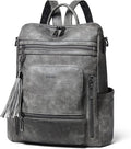 Shrrie Vegan Leather Laptop Backpack for Women 15.6 inch Work Backpack Fashion Travel Backpack Purse for Travel College Work