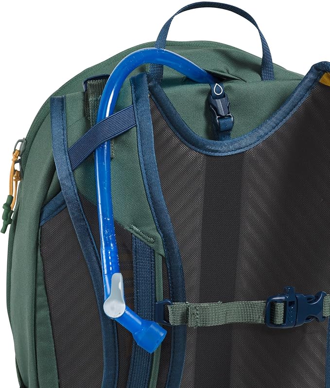 The North Face Basin 18 Liter Technical Daypack with Rain Cover - Unisex Backpack, Sternum Strap, Hiking Pole Attachment, Duck Green/Shady Blue, One Size
