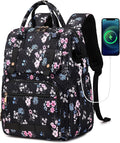 Hidds Laptop Backpack Purse for Women, Work Business College School Commuter Computer Bag Large Girls Nurse Teacher Bookbags Anti Theft Ladies Travel Daypack with Charging Port for 15.6 Inch Laptops