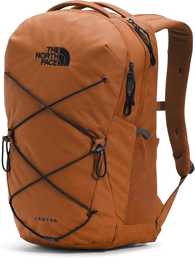 The North Face Jester Everyday Laptop Backpack - Commuter Daypack, Water Repellent, Laptop Sleeve, Leather Brown/TNF Black-NPF, One Size