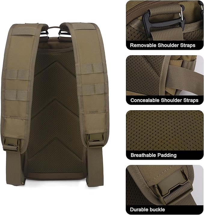 Mardingtop Small Tactical Backpack,Molle Military Rucksack Daypack for Backpacking Camping Hiking Traveling,18L Backpack