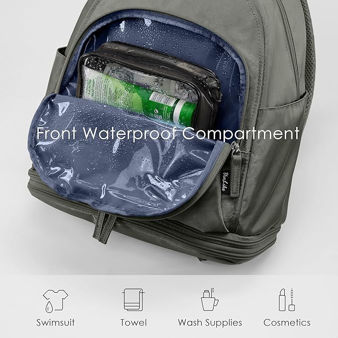Gym Backpack for Women Men, Lightweight Gym Bag with Shoe Compartment, Waterproof Workout Backpack with Wet Pocket