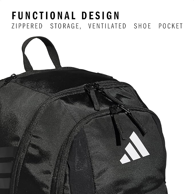 adidas Stadium 3 Soccer Backpack with Ball Pocket, 36L