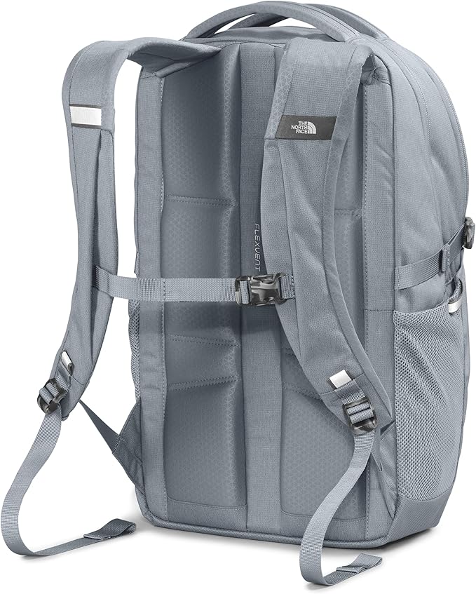 The North Face Pivoter Everyday Laptop Backpack - NPF, Mid Grey Dark Heather/TNF Black-NPF, One Size