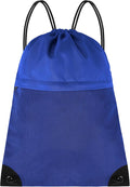 Drawstring Backpack Gym Bag - String Gym Bag for Men & Women, Lightweight Cinch Sports Sackpack for Beach, Travel, Yoga, Swimming, Blue