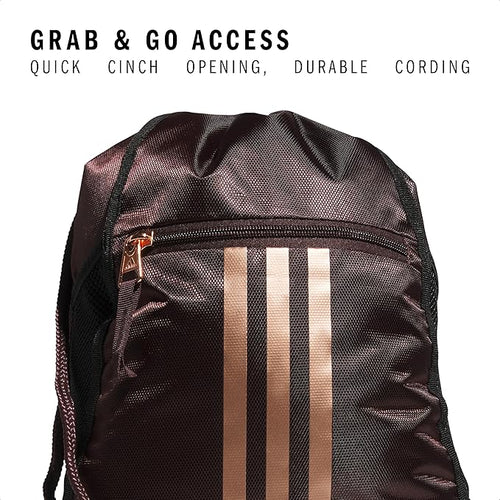 adidas Alliance Sackpack – Drawstring Backpack for Sports, Small Gym Bag