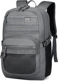 Military Tactical Backpack for Men Army 3 Days Assault Pack Bag with Molle System for Outdoor Adventures (grey, 25L)