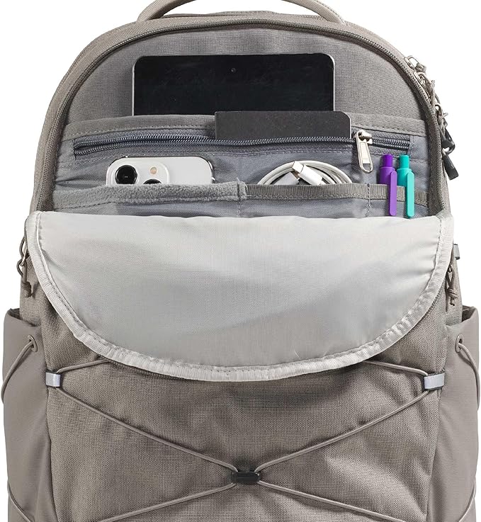 The North Face Women's Borealis Commuter Laptop Backpack - Everyday Travel Bag, Laptop Sleeve, Reflective Details, Stone Slab Light Heather/Stone Slab, One Size