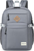 abshoo 32L Backpack for School College Bookbag Middle High School Backpacks Casual Daypack Travel Backpack (Grey)