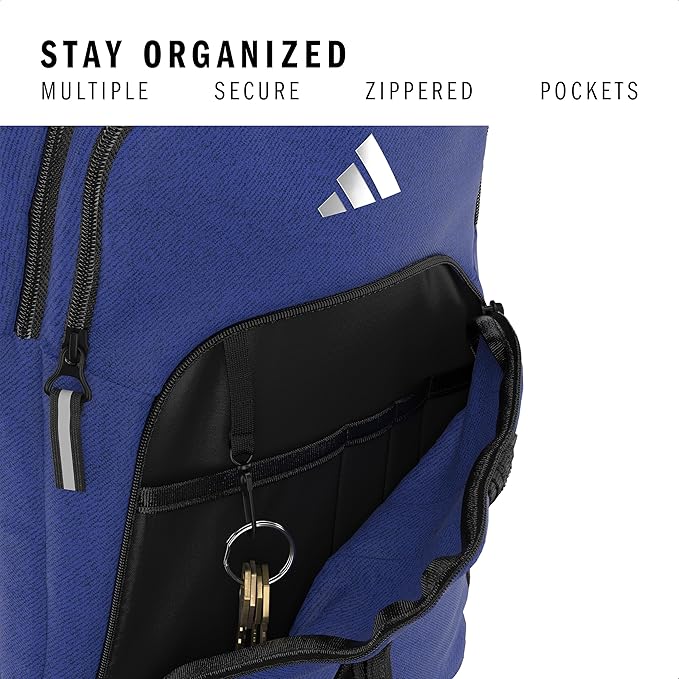 adidas Primetime Large Backpack for women and men, big bag with laptop sleeve