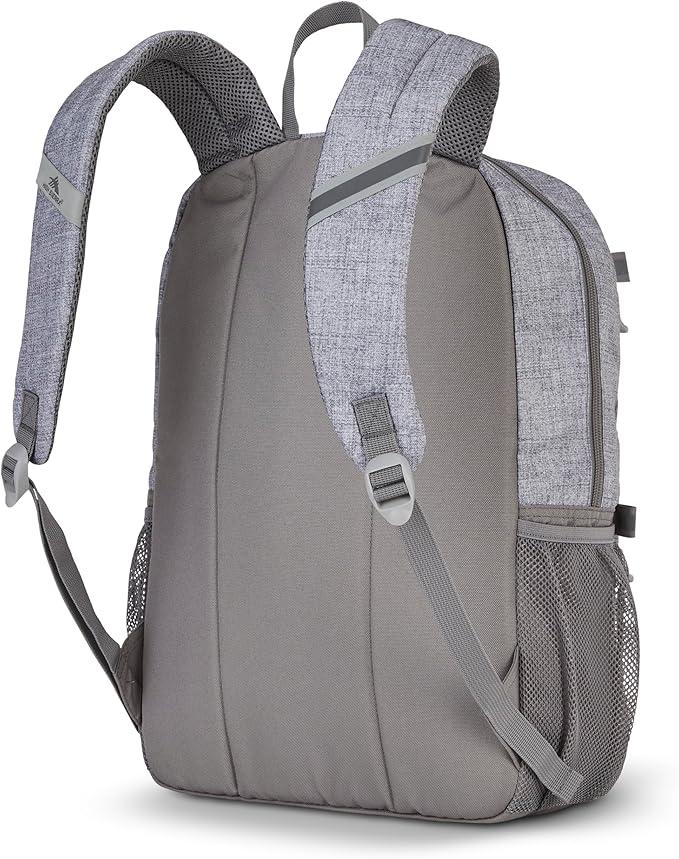 High Sierra Everclass Backpack - Travel or Work Laptop Bookbag with 360° Reflectivity, Dual Water Bottle Pockets & Fits Laptops Up To 15.6”, One Size, Silver Heather