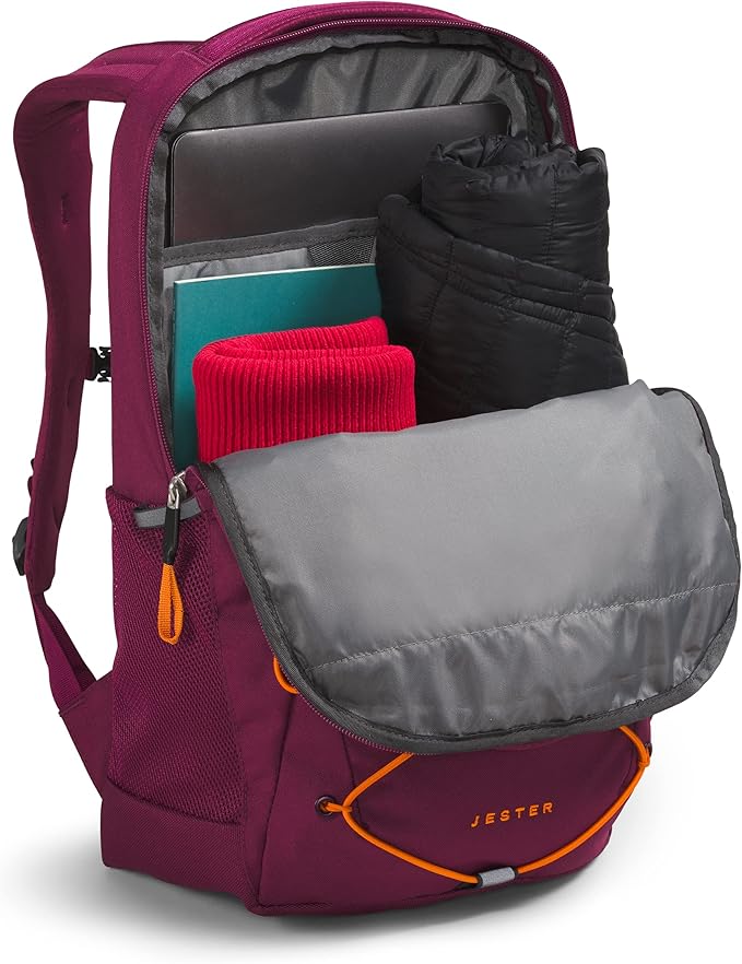The North Face Women's Jester Everyday Laptop Backpack, Boysenberry/Mandarin, One Size