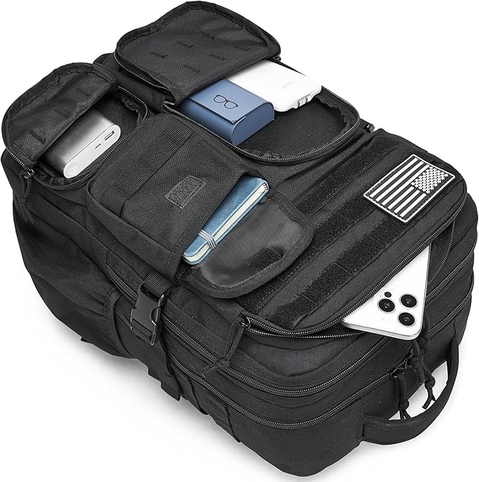 Wotony Tactical Backpack - Military waterproof backpack with multiple pockets and tactical gear for the outdoors (Gray Maple Leaf, 35L)