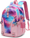 BLUEFAIRY High School Backpack for Girls Boys Middle School Bookbag for Kids Back to School Bag for College with Large Compartment Casual Daypack Mochilas para Niñas Adolescentes 18" Cherry Pink