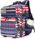 25L Tactical Military Backpack Small Travel Backpack for Men and Women Assault Pack Bug Out Bag Molle Daypack Gym Backpack with Bottle Holder (Flag)