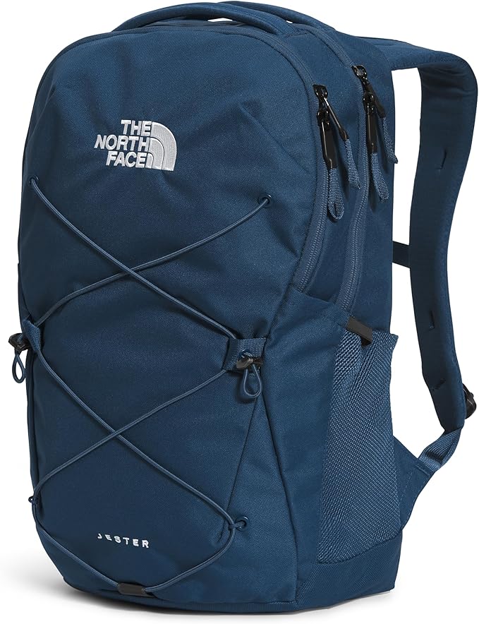 The North Face Jester Everyday Laptop Backpack - Commuter Daypack, Water Repellent, Laptop Sleeve, Shady Blue/TNF White-NPF, One Size