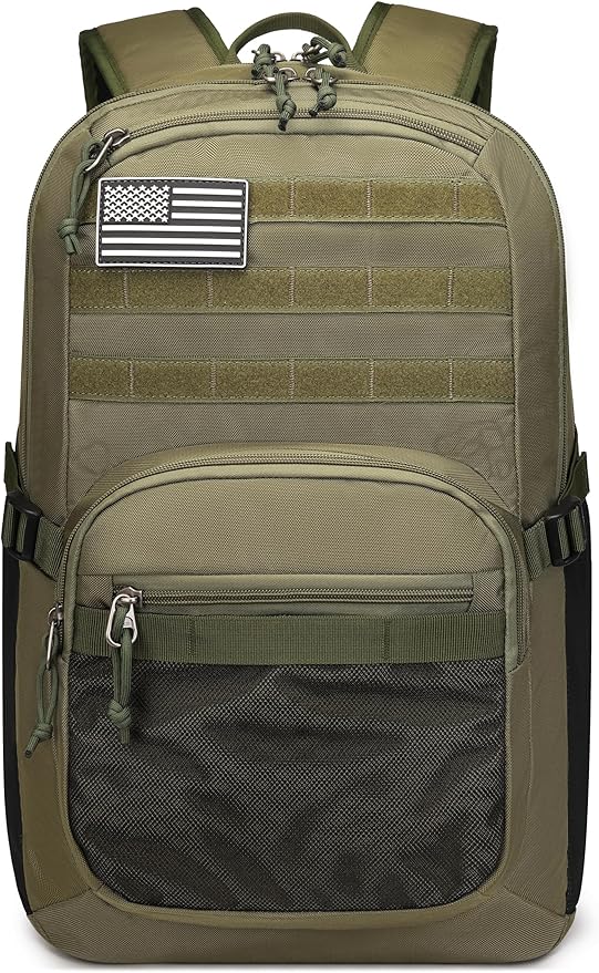 Military Tactical Backpack for Men Army 3 Days Assault Pack Bag with Molle System for Outdoor Adventures (Military green, 40L)
