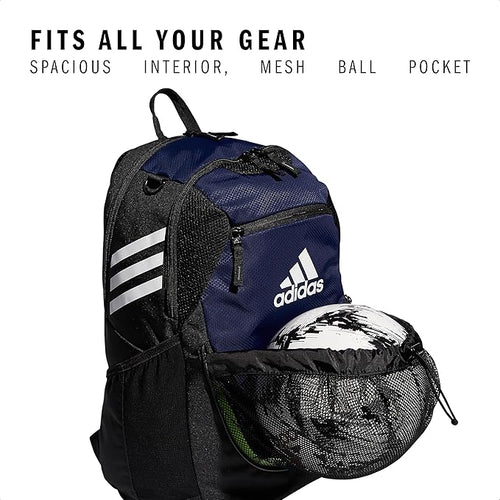 adidas Stadium 3 Soccer Backpack with Ball Pocket, 36L