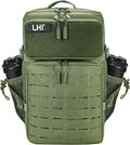 LHI Tactical Military Backpack for Men 25L/45L Large Molle Army Assault Pack 3 Day Hiking Rucksack With Bottle Holder