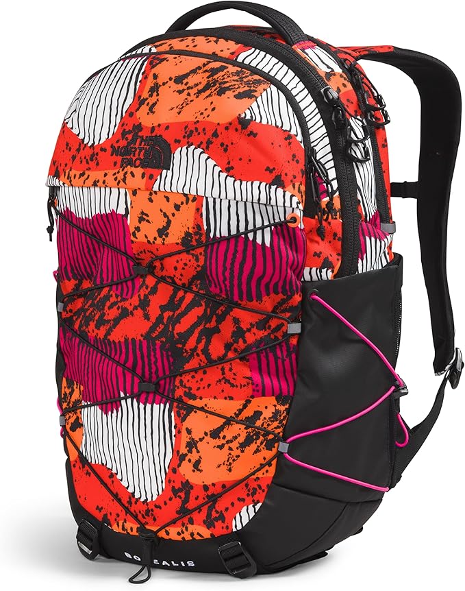 The North Face Women's Borealis Commuter Laptop Backpack, Fiery Red Abstract Yosemite Print/TNF Black/Mr. Pink, One Size