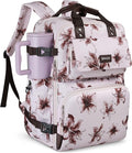 Travel Backpack for Women, Flight Approved Laptop Backpack Carry on Luggage for 17inch Laptop and Travel Essentials, Waterproof Personal item Travel Bag for Work Business Weekend Trip Overnight, Pink